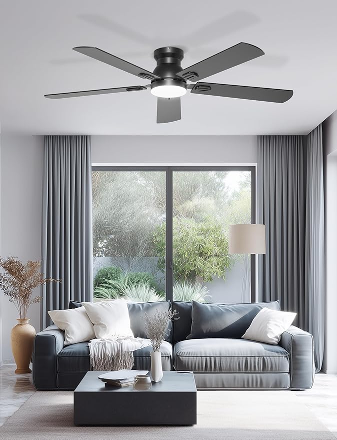 Ventilador de Techo 52'' Con Luz, Motor DC Silencioso, Contr miniatura 2