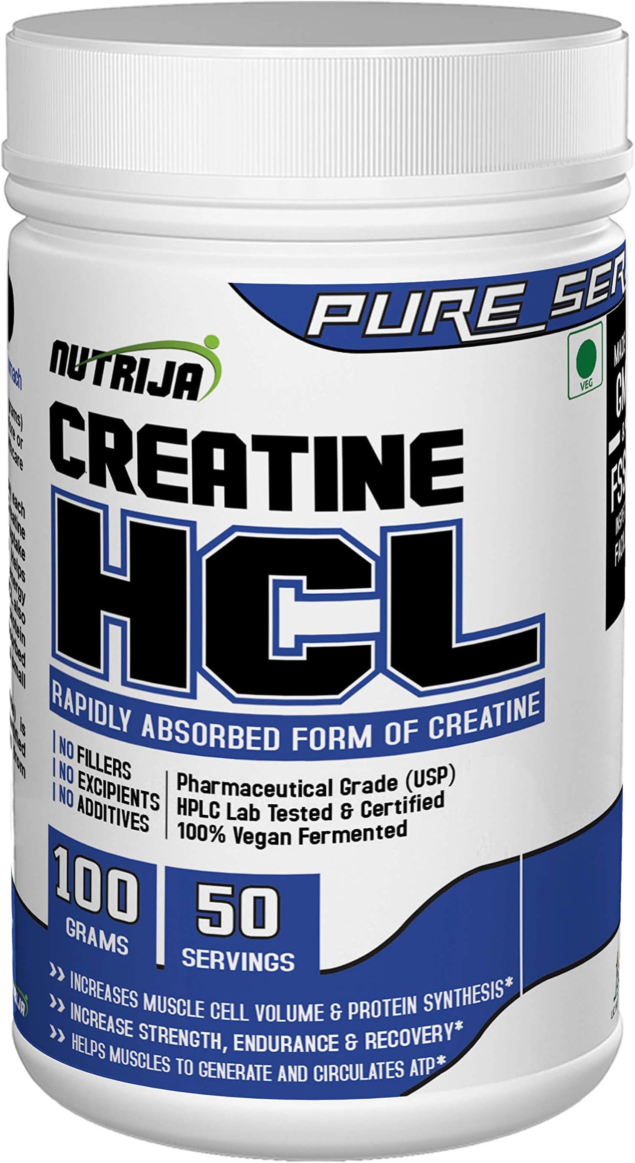 NutriJa Creatine HCL | for muscle growth - 100grams