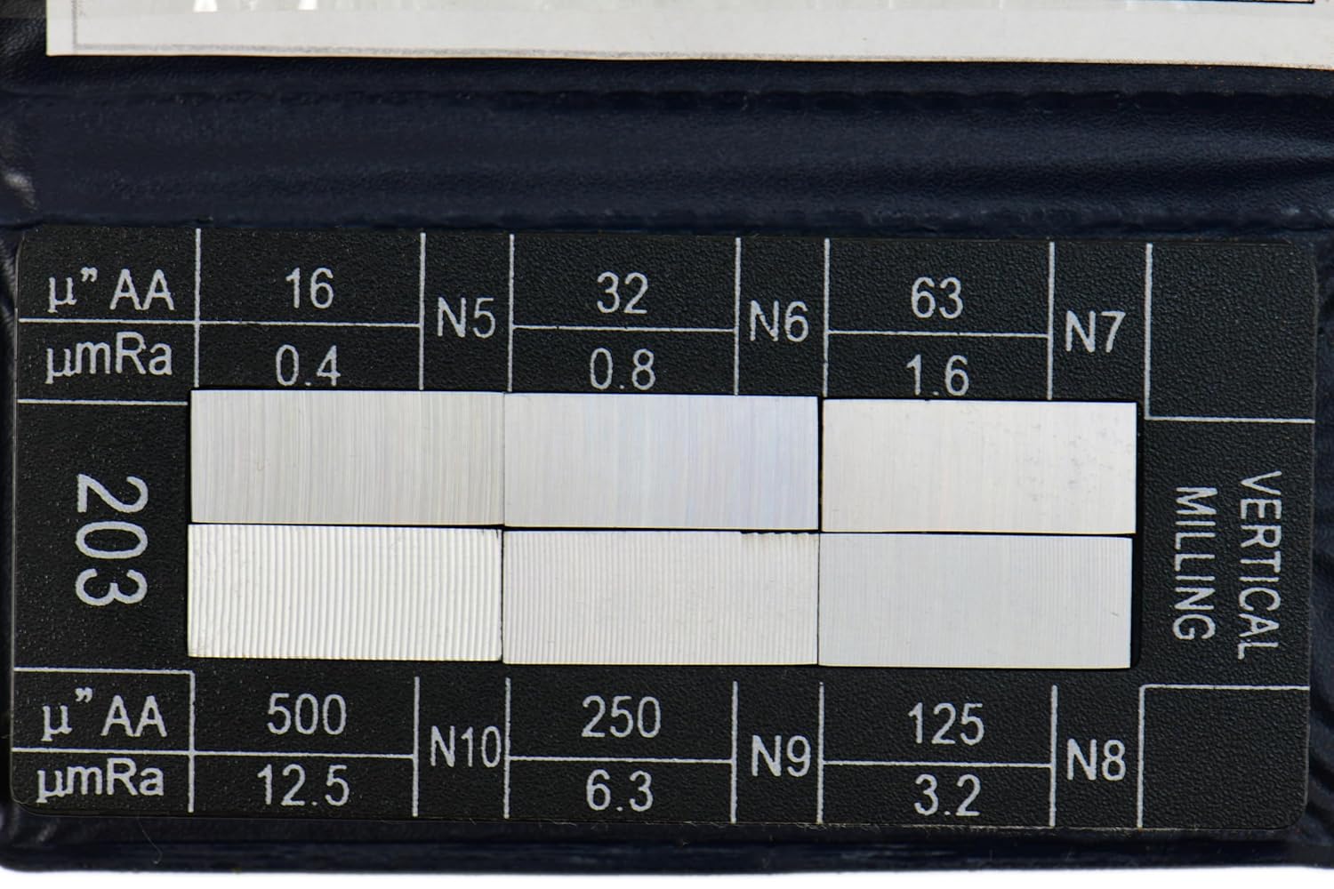 Shars 16-500 Ra Micro 6 PCS Vertical Milling Surface Roughness Finish Comparator New 303-9396 P