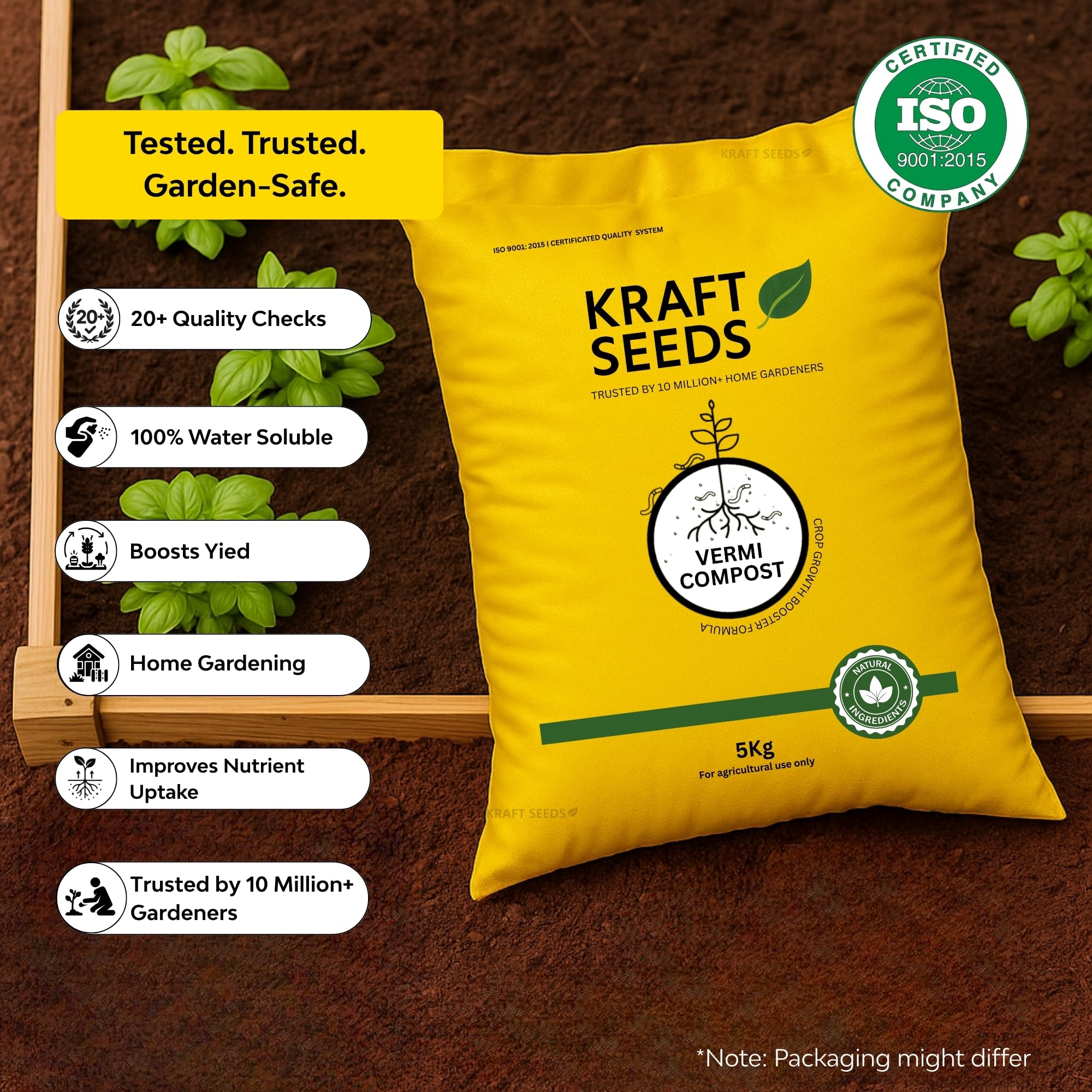 Kraft Seeds by 10CLUB Vermicompost - 5kg | Organic Manure for Plants | Fertilizer for Home Gardening | Enriched Potting Soil Mix for Plants | Compost Garden Soil | Natural Booster for Flowering Plant - Image 4 thumbnail