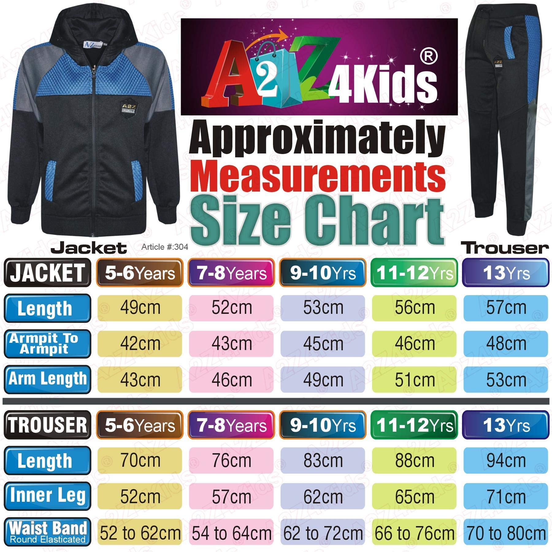 A2Z 4 Kids Mädchen Jungen Kapuzen Trainingsanzug Originals Abzeichen Reißverschluss Kapuzenpullover Oberteil Unterteil Kontrast Mesh Einsätze Workout Jogger 5-13
