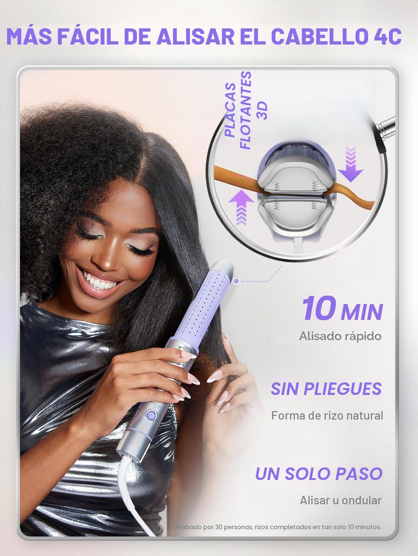 SHEGLAM Plancha Alisadora de Aire Frío con Peine - Flujo de Aire 360°, 4 Niveles de Temperatura, Doble Voltaje