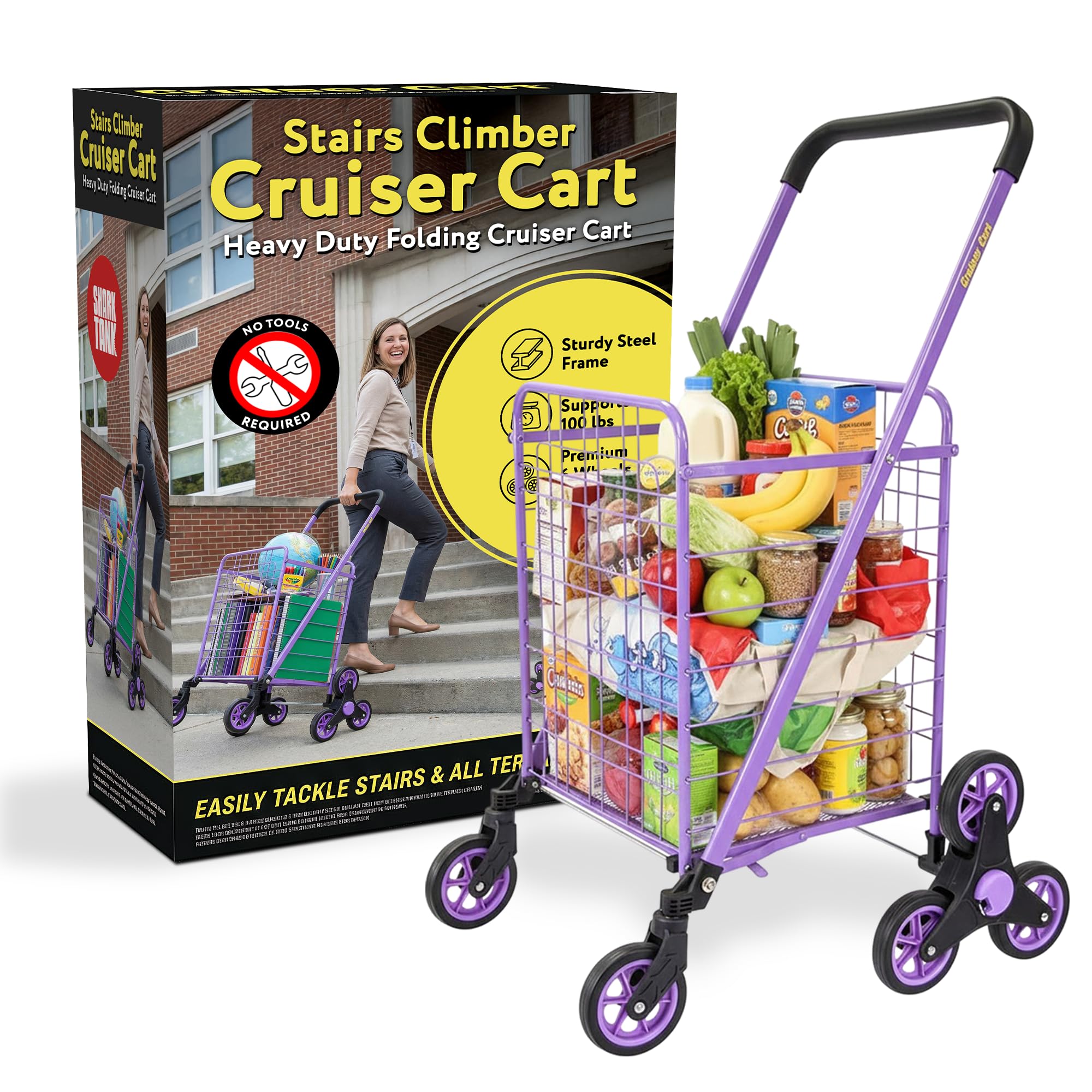 Amazon.com: dbest Products Stair Climber Cruiser Cart Shopping