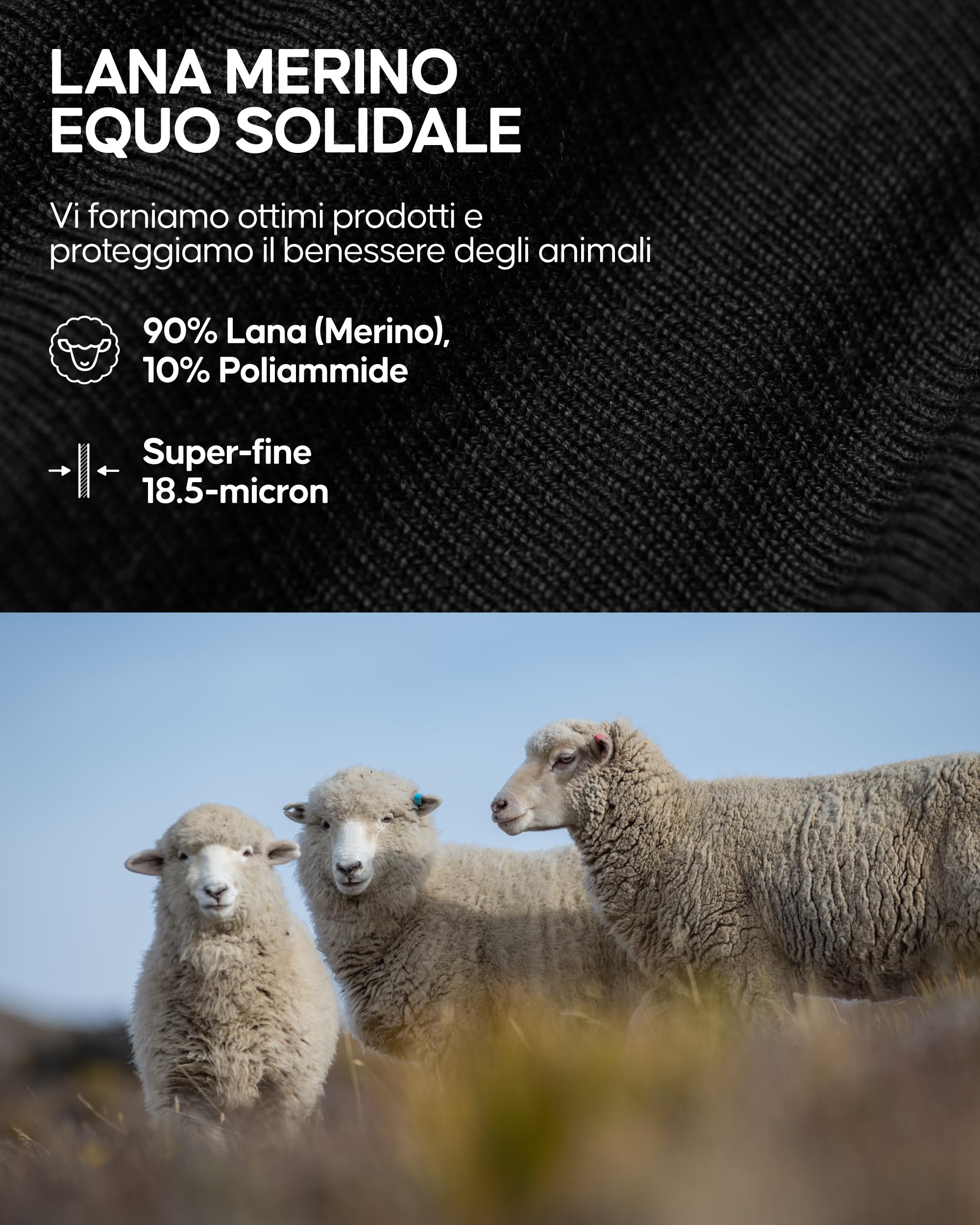 DANISH ENDURANCE Sciarpa in Lana Merino, Uomo e Donna, Morbida Lana per l'Inverno, Qualità Premium