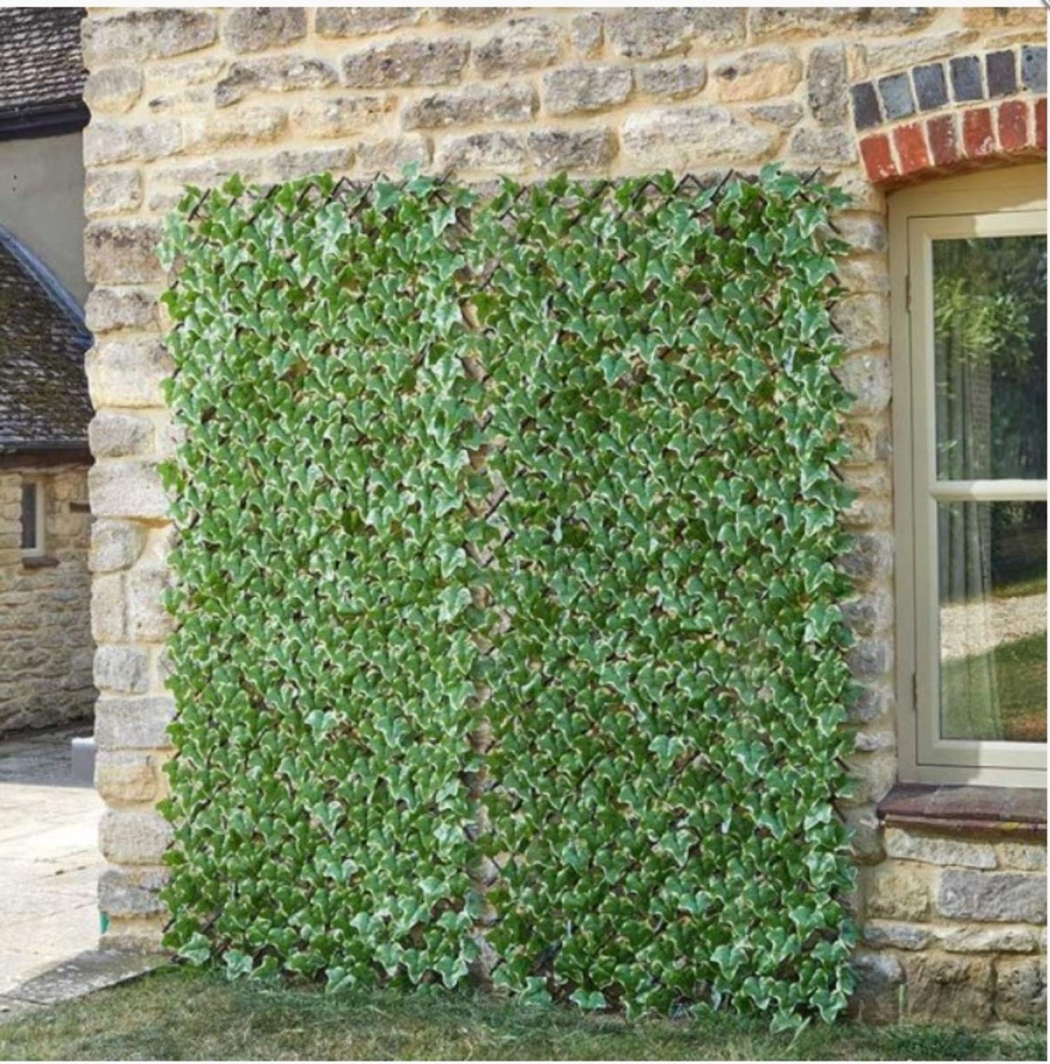 Garden Mile Expanding Ivy Screening Trellis Wall Climbing Panel Fence Privacy Screen for Garden Artificial Trellis Living Wall Panel Flower Expandable Trellis Privacy Fence Screening 180 x 90cm