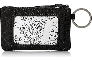 Vera Bradley Microfiber Zip ID Case Wallet in True Black