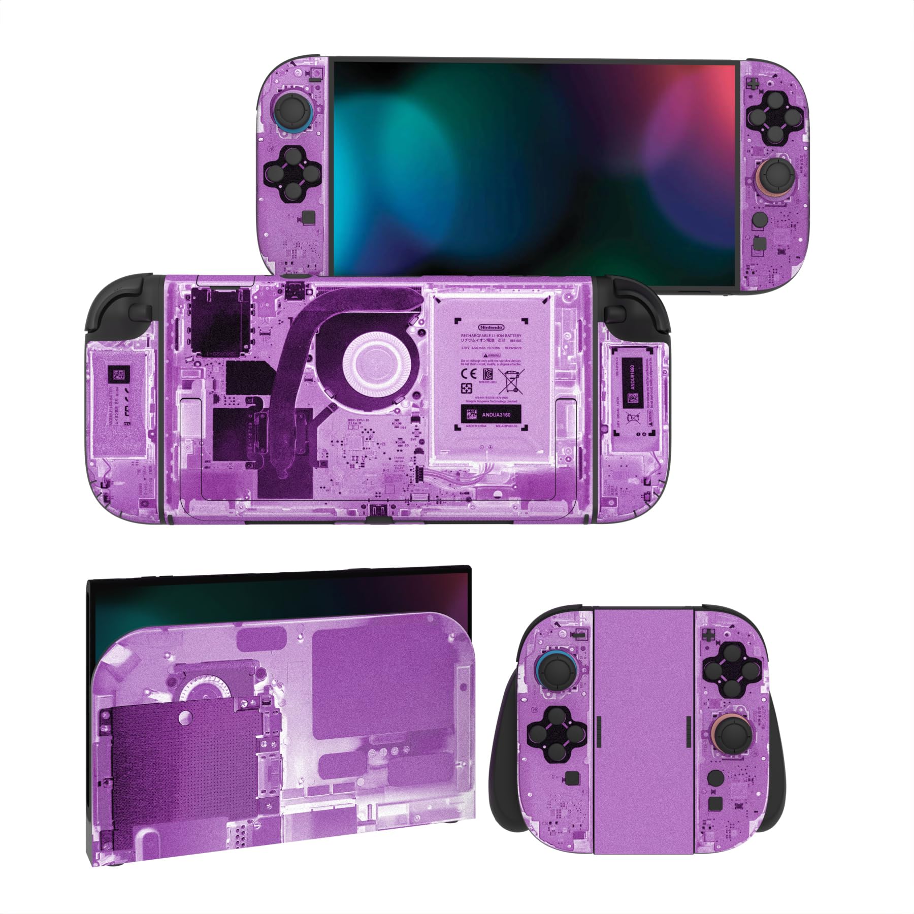 PlayVital Full Set Protective Skins for Nintendo Switch 2 Console & Joycon, Customized Vinyl Decal Wrap Sticker for Nintendo Switch 2 & Dock & Hand Grips - The Great Wave off Kanagawa — view 20