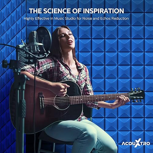 Miniatura 6 de Paquete de 12 paneles de espuma autoadhesivos a prueba de sonido, de expansión rápida, paneles acústicos de 2 x 12 pulgadas, paneles de pared