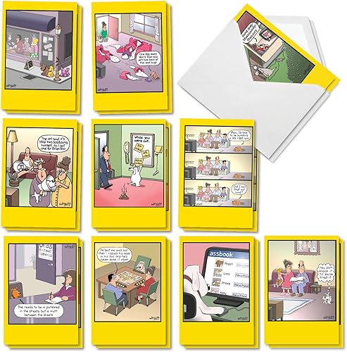 Miniatura 15 de NobleWorks - Juego de 20 divertidas tarjetas de felicitación de cumpleaños con sobres (4.63 x 6.75 pulgadas) paquete variado de humor para adultos