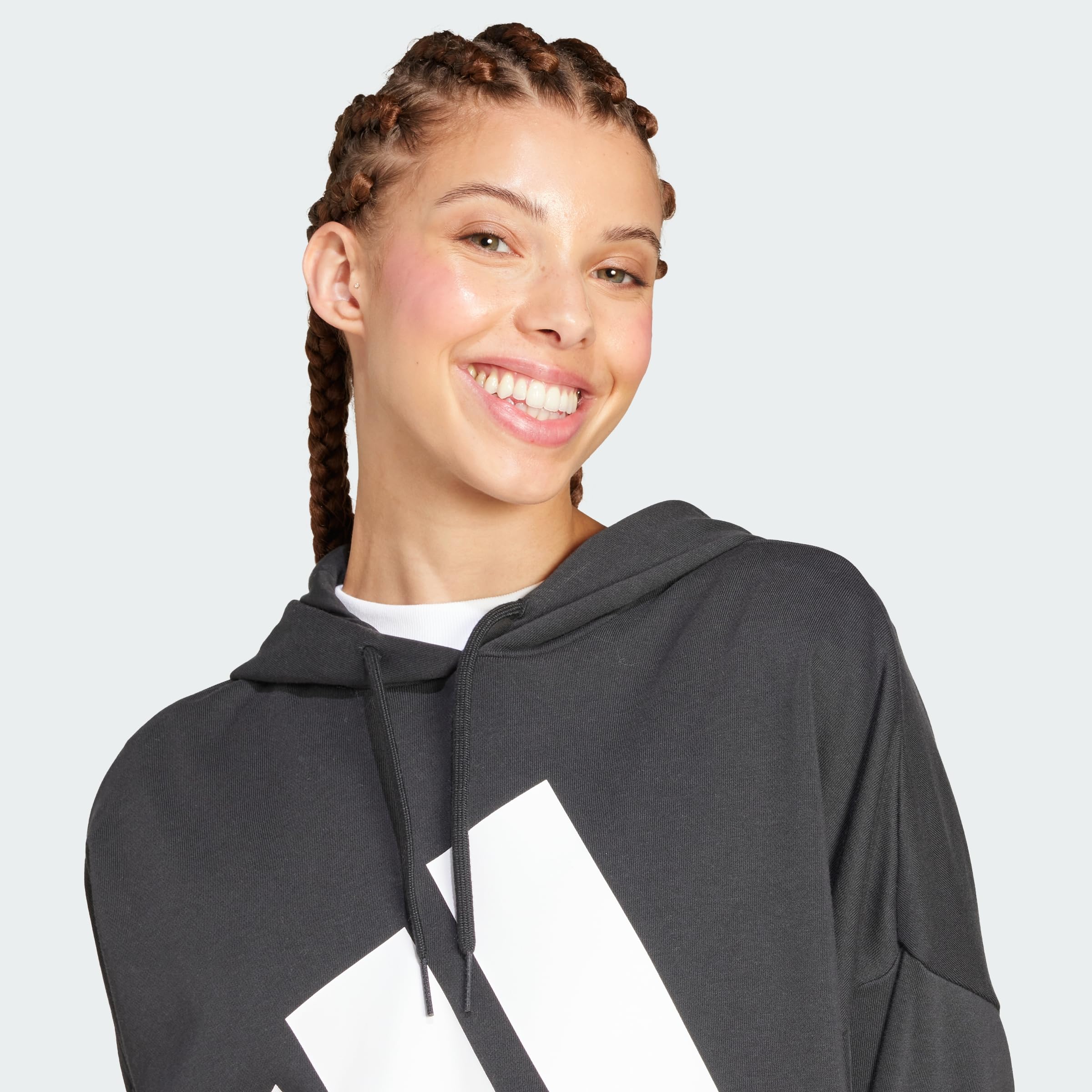 adidas Donna Essentials Big Logo French Terry Loose Hoodie