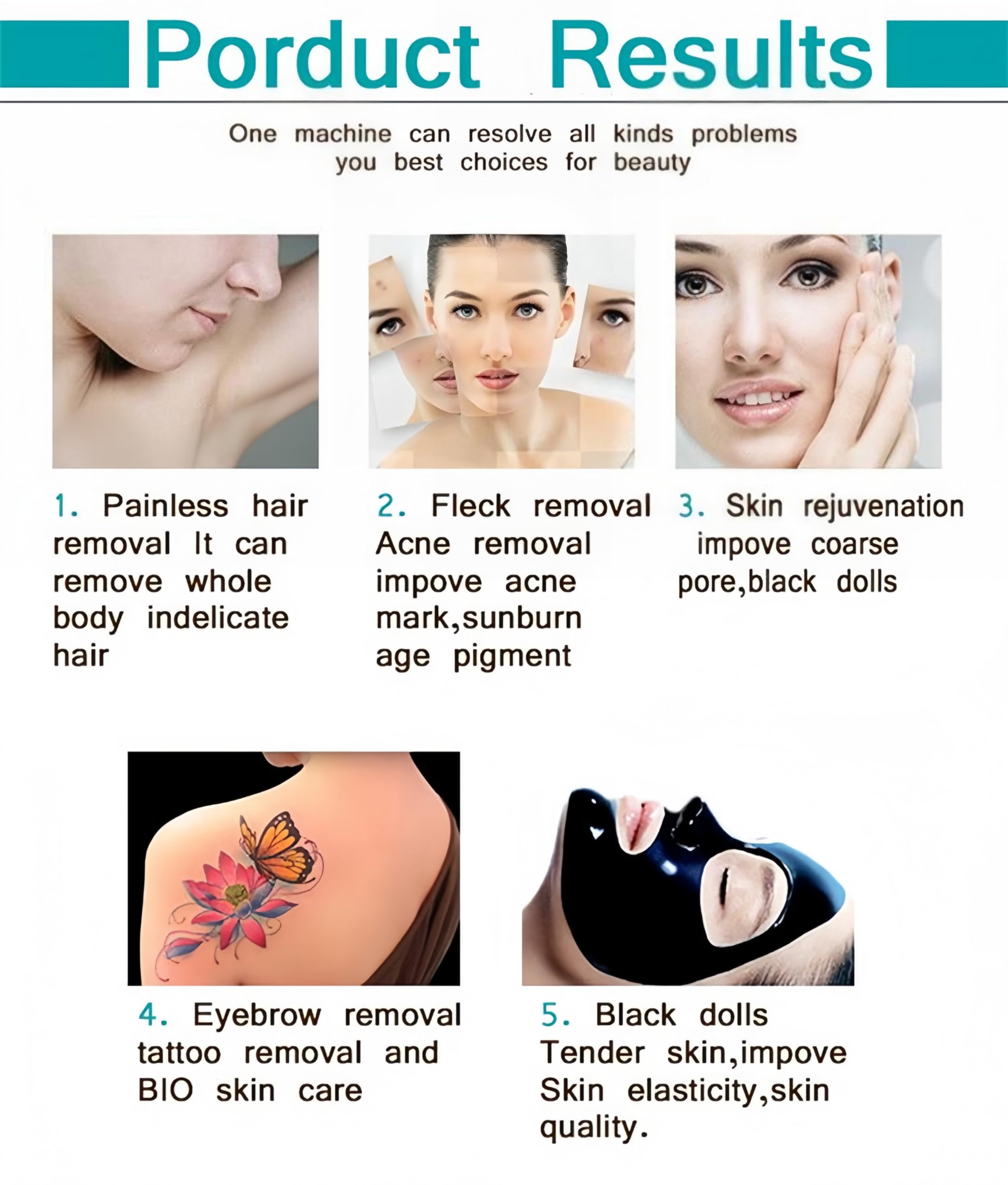 OPT IPL Nd YAG 2 in 1 macchina laser multifunzione attrezzature per la depilazione professionale Salone di rigenerazione della pelle di picosecondi