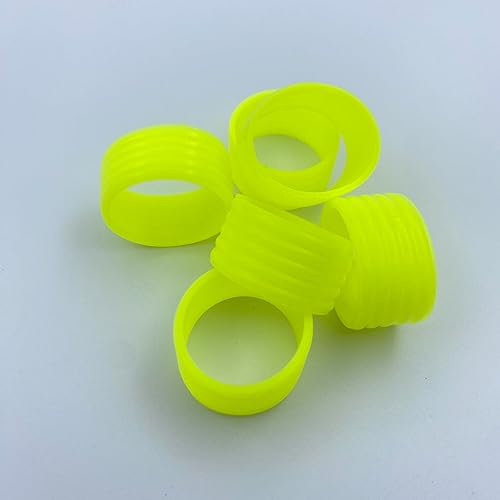 Miniatura 2 de Buena elasticidad 8-15 piezas de raqueta de tenispaletas de pickleballsquash anillo de silicona raqueta bandas de agarre anillo de goma, anillo de
