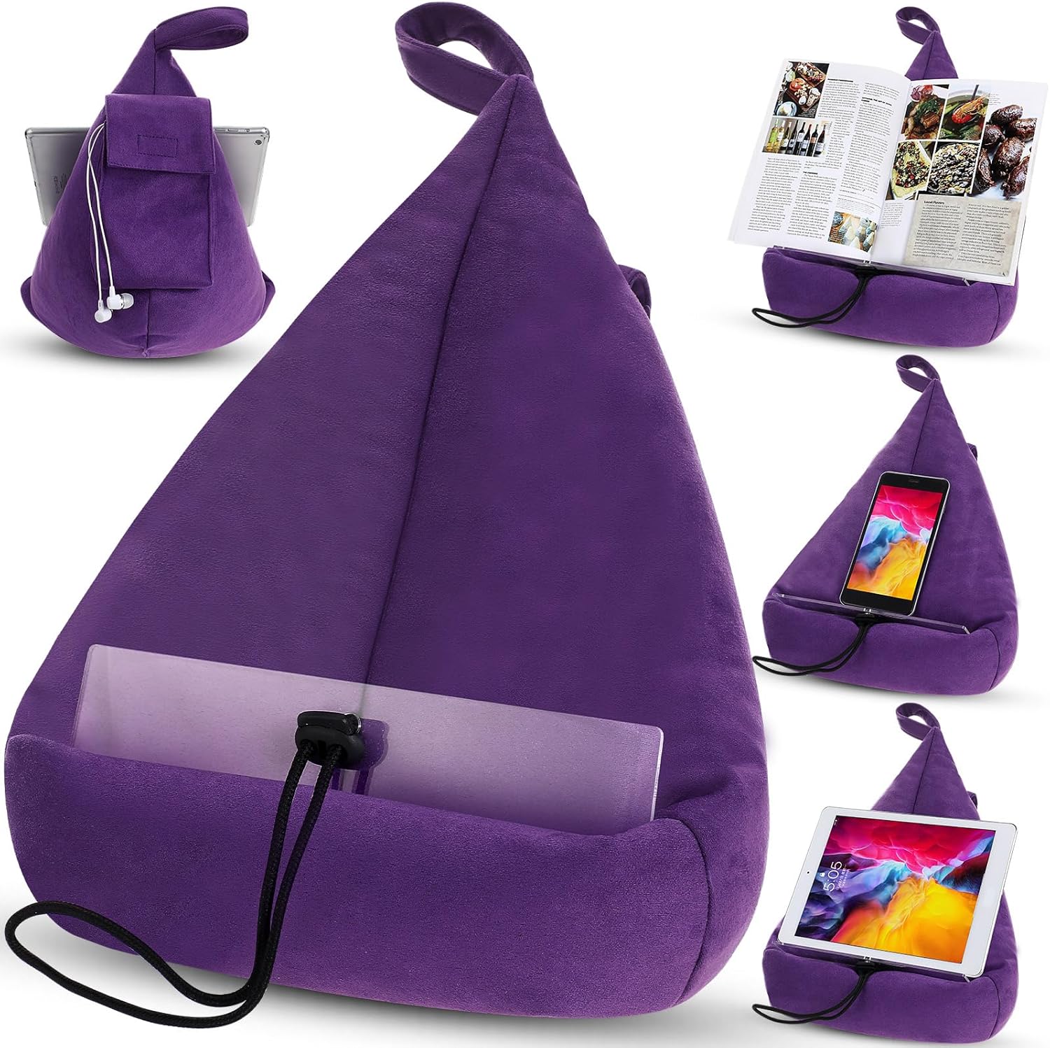 Beanbag Book Stand IPad Tablet Holder For Bed, Tablet Pillow Lap