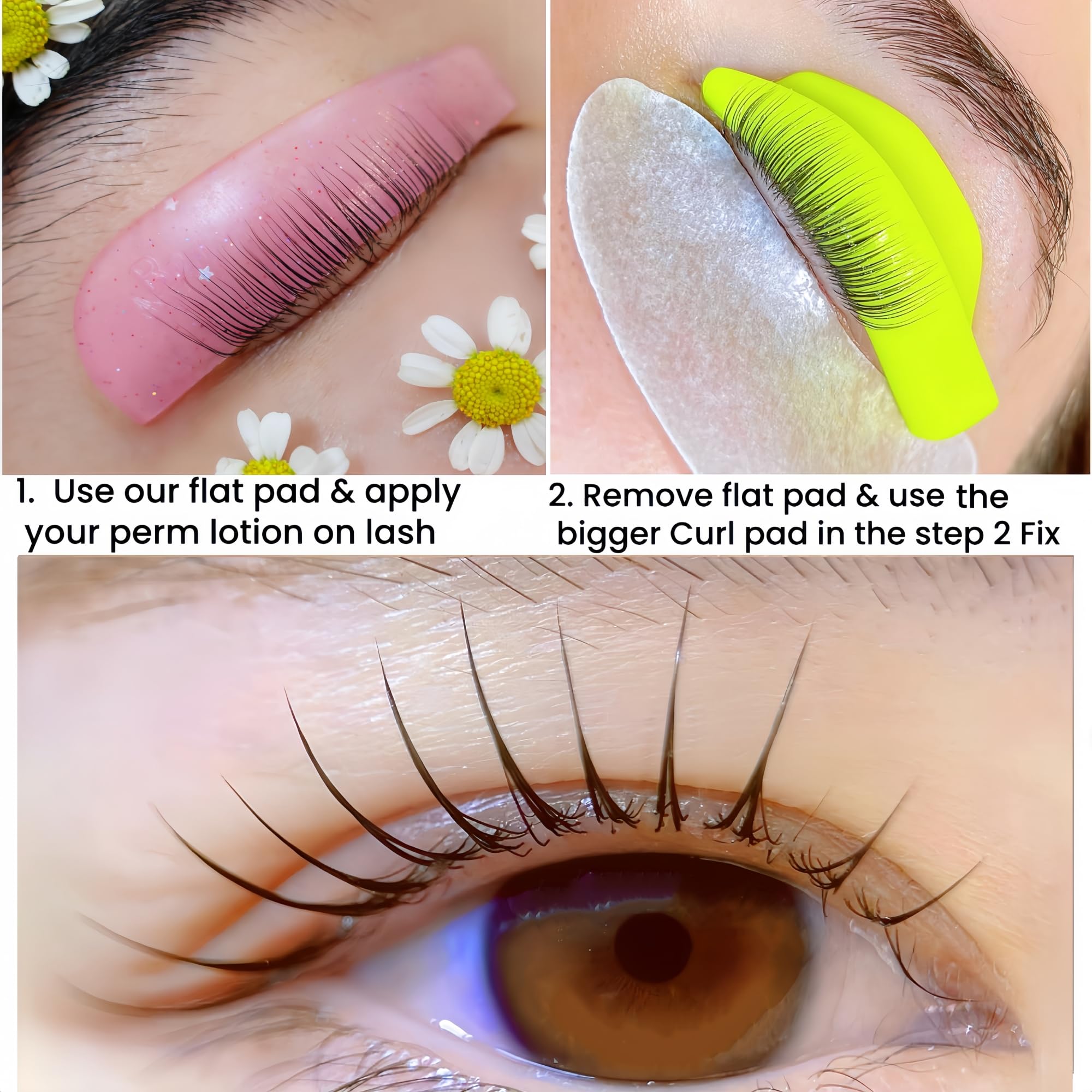 Korean Lash Lift Kit with Flat Shields, Curl Pads & 15 Applications (Rose)
