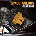 DEWALT Heavy Duty 4 Port USB C Car Charger Multiport, Fast 60W USB Cigarette Lighter Adapter, PD Type C Multi Car Phone Charger, Cell Phone Automobile Chargers Compatible iPhone 17/16/15 Samsung