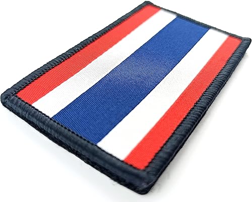Miniatura 4 de Overdecor Parche de bandera tailandesa de Tailandia, parches militares tácticos, cierre de velcro, paquete de 2