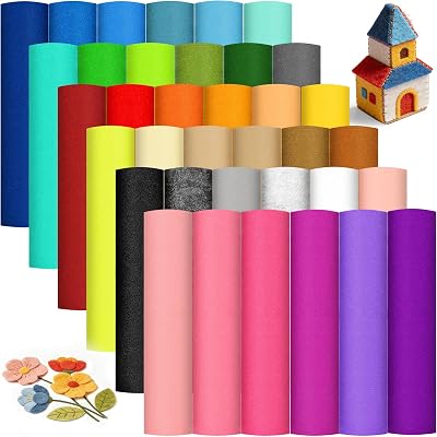 36 Rolls Craft Felt Fabric Sheets 8 x 35 Inch 1mm Felt Sheets