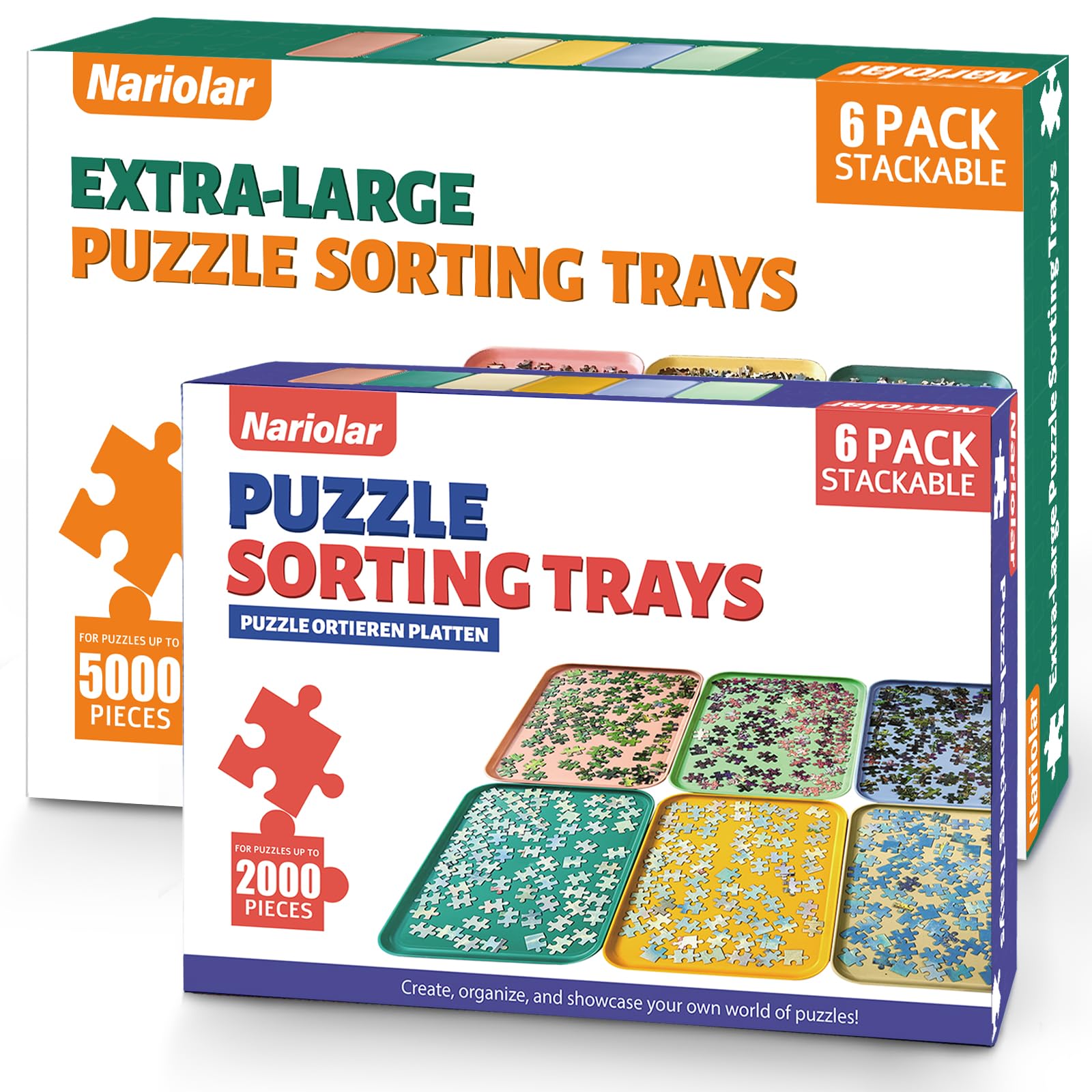Amazon.com: Nariolar Puzzle Sorting Trays Stackable and Extra