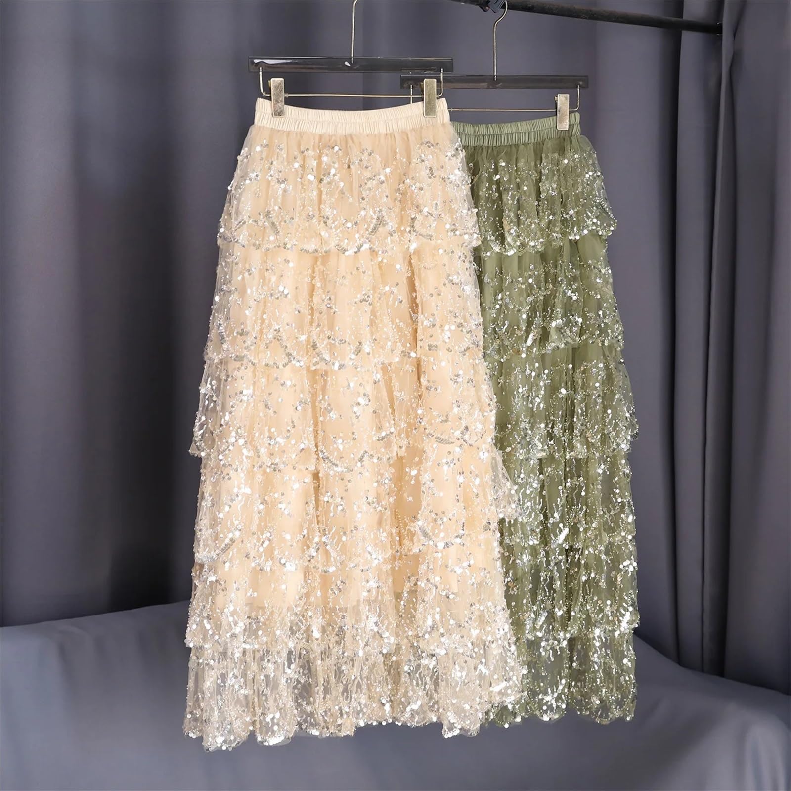 Gonna lunga for torta con gonna in rete paillettes for l'industria pesante