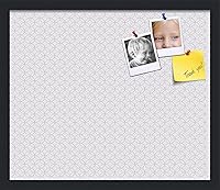 Vista 289 de PinPix Tablero de anuncios de corcho de 20 x 14 pulgadas. Este tablero decorativo enmarcado viene con diseño de círculos B W y un marco negro