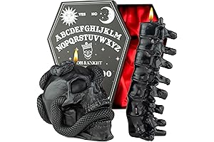 Kobi & Knight Spooky Skull and Snake Candle Set - Surprise Gothic...