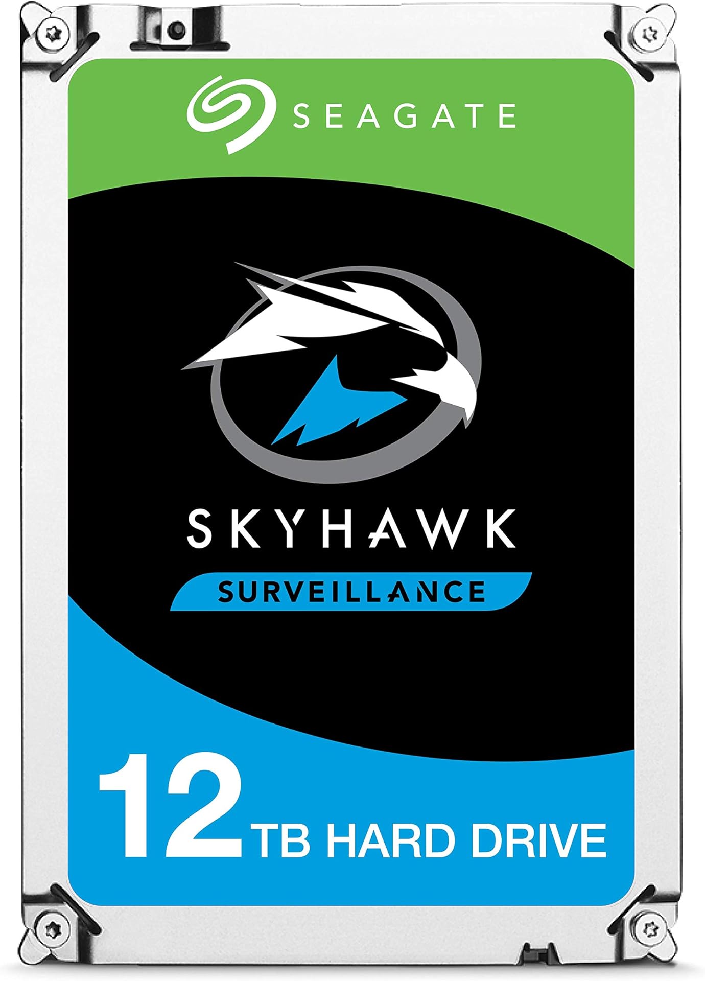 Seagate 12 TB SkyHawk 3.5 Inch Internal Hard Drive for 1-64 Camera Surveillance Systems (256 MB Cache, Up to 220 MB/s, Model: ST12000VXZ008/VX0008)