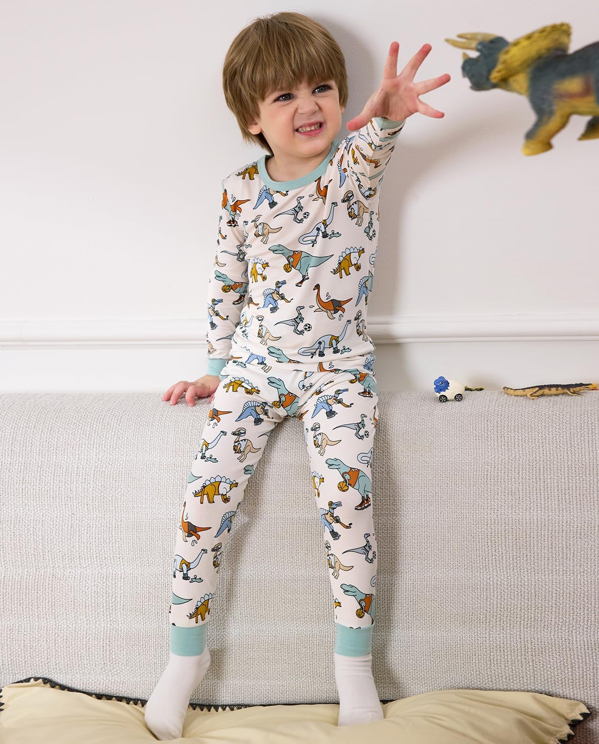 Bamboo Viscose Toddler Pajamas Boys Girls Baby 12M-8Y Pjs Sets Kids Snug fit 2pcs Long-Sleeve Sleepwear - Image 7