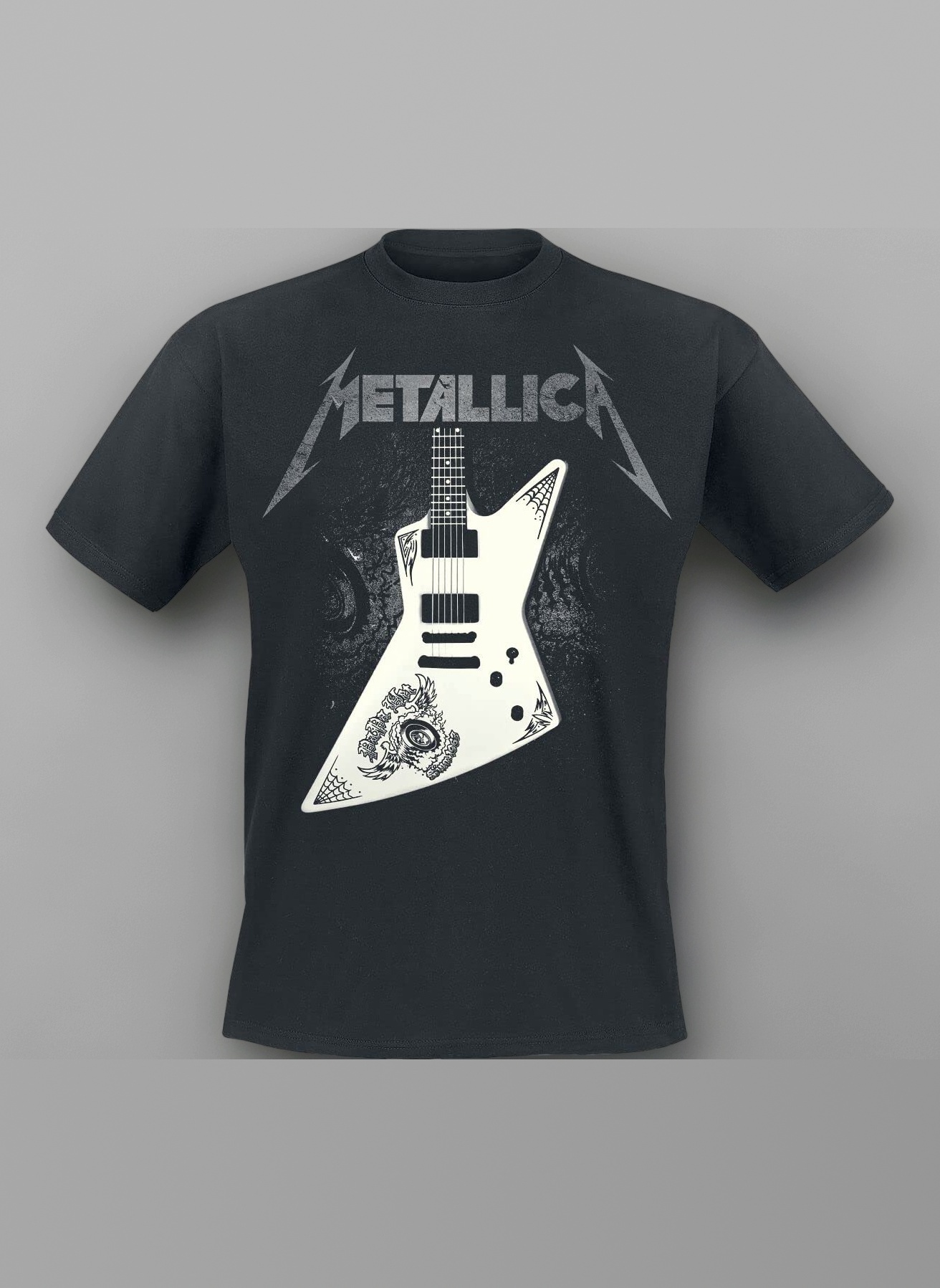 Papa Het Guitar Men T-Shirt Black, One Size