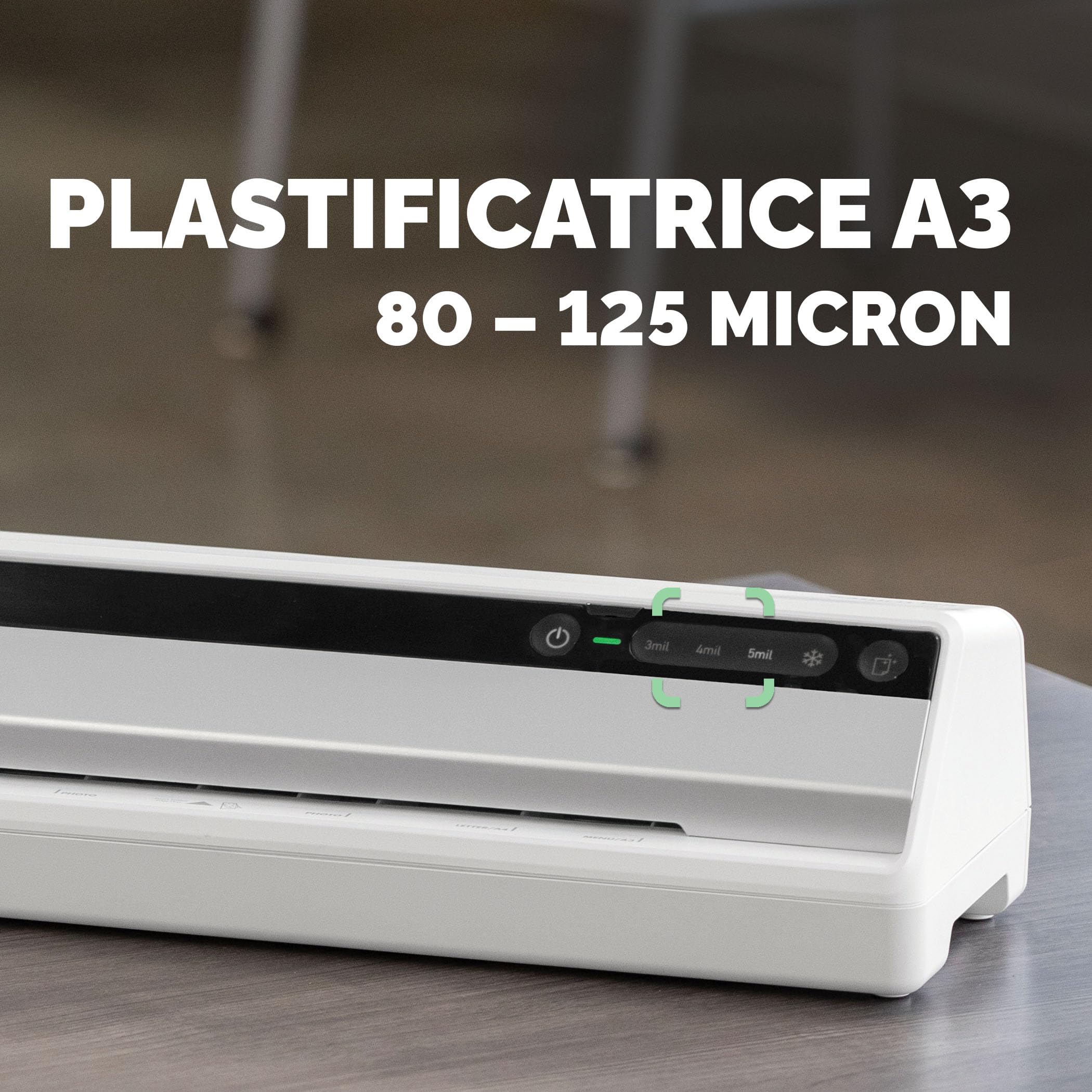 Fellowes Saturn A3 Plastificatrice per piccoli uffici – InstaHeat, pronta in 60 secondi, anti-inceppamento, spegnimento automatico – per pouches 80/100/125 micron – include 10 pouches – casa e ufficio