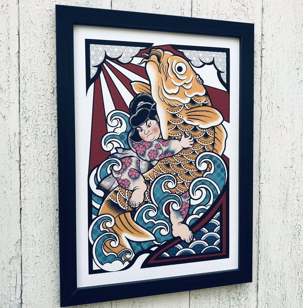 開運絵画　オリジナル　２点 楽天市場】「黄金富士」並木修一郎（F4サイズ油彩画[油絵]・開運風水画
