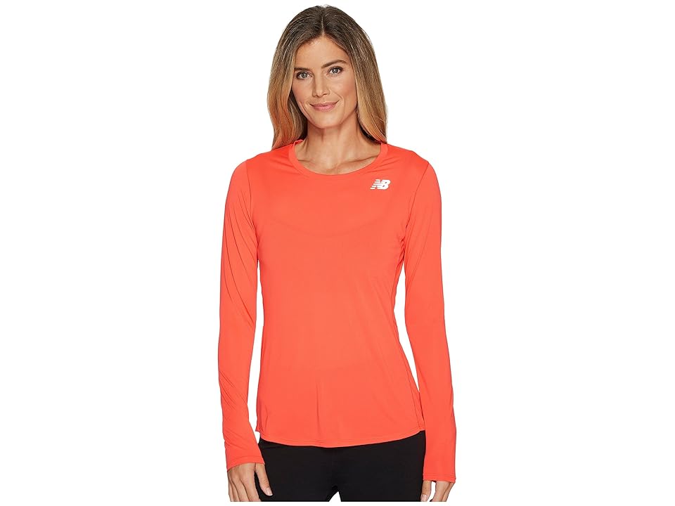 

New Balance Accelerate Long Sleeve (Energy Red) Women's Long Sleeve Pullover
