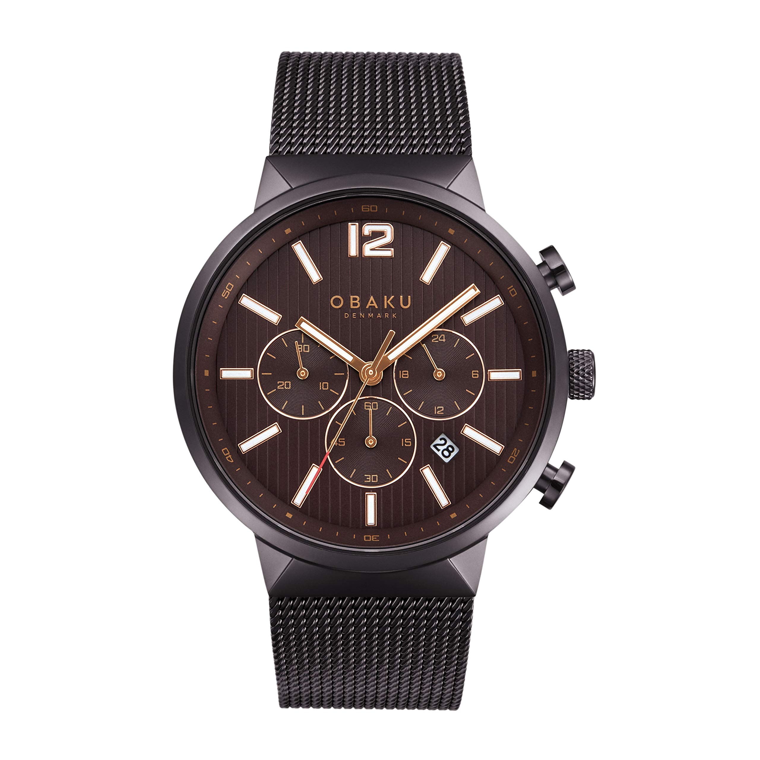 Obaku Storm Brunette Analog Brown Dial Mens Watch-V180GCNNMN (B08Y8Q6BJT) Amazon Price History, Amazon Price Tracker