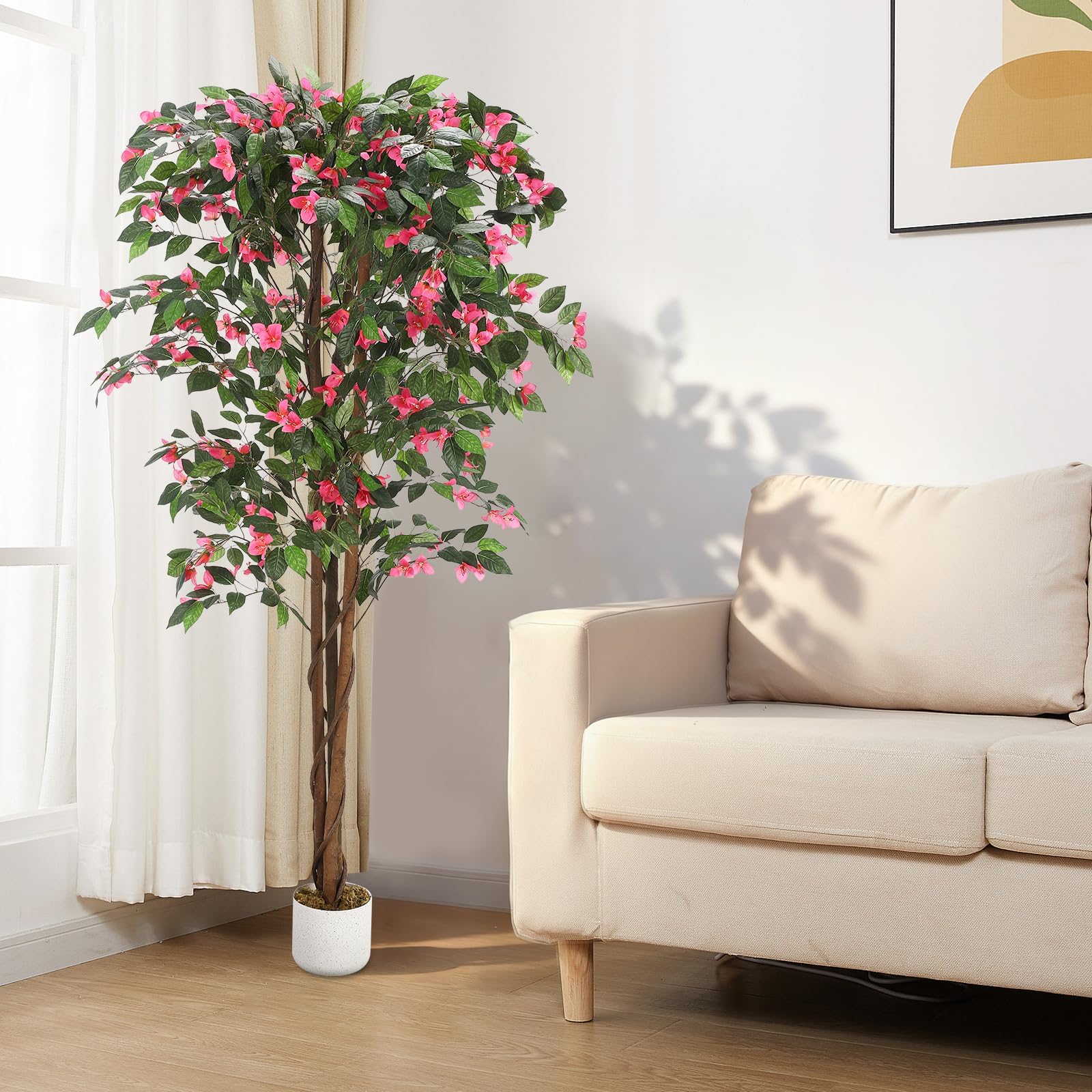 Bougainvillier artificiel 180 cm grande plante artificielle en pot avec fleurs