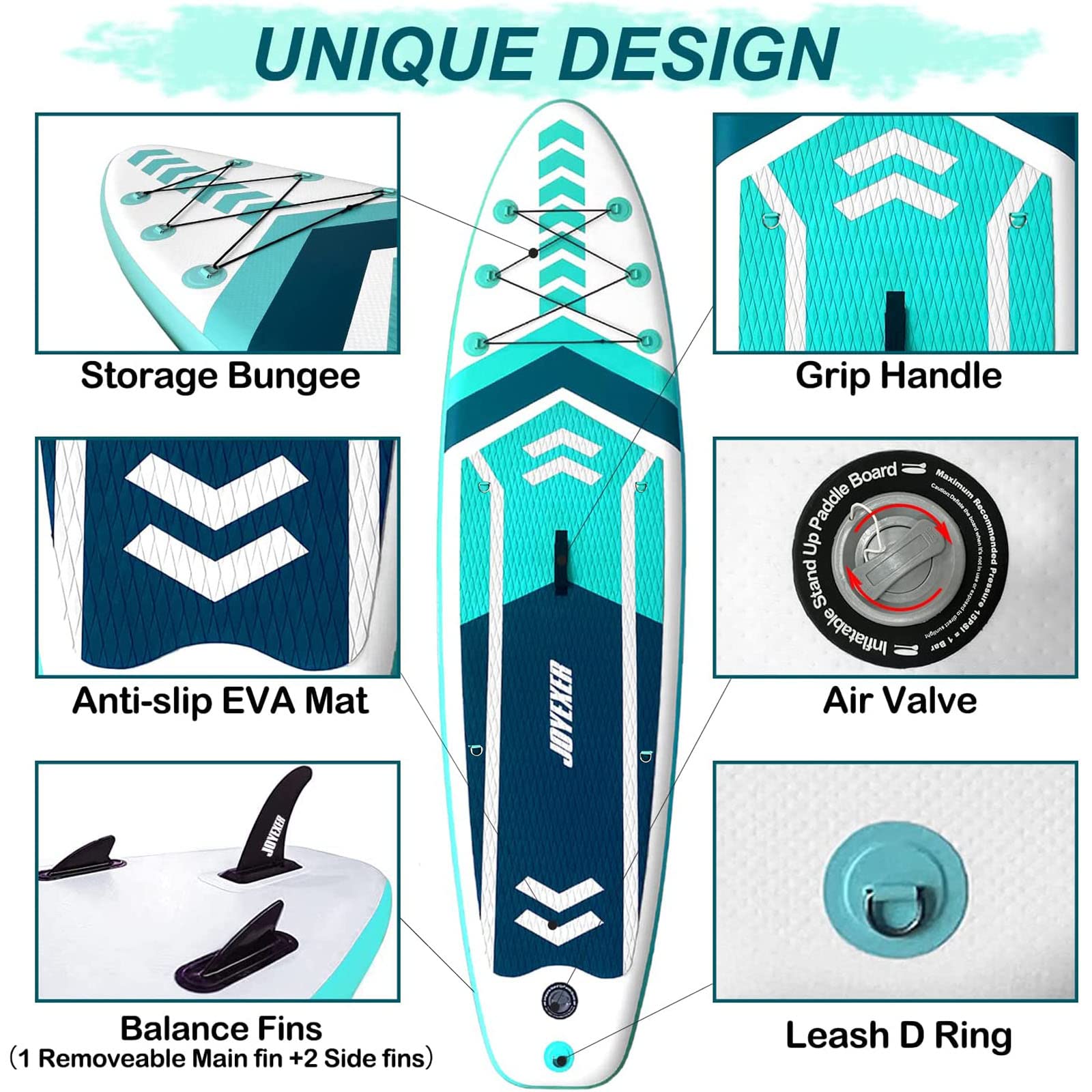 JOYEXER Inflatable Stand Up Paddle Board10'5"x31"x6" SUP ISUP Board