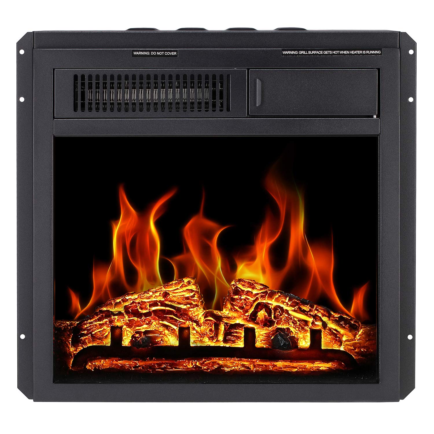 Amazon.com: Antarctic Star Electric Fireplace Insert 18 Freestanding  Heater Remote Control with 7 Log Hearth Flame Settings Adjustable  Flame,1500w Black : Home u0026 Kitchen