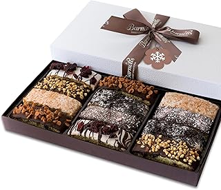 Barnetts Christmas Holiday Thanksgiving 12 Chocolate Biscotti Gift Box, Gourmet Cookie Gifts Basket for Him and Her Food Delivery, Fancy Cookies Spring Candy Treats Baskets Ideas for Dad, Husband, Father, Brother, Son, Father, Grandmother, Mother, Grandma