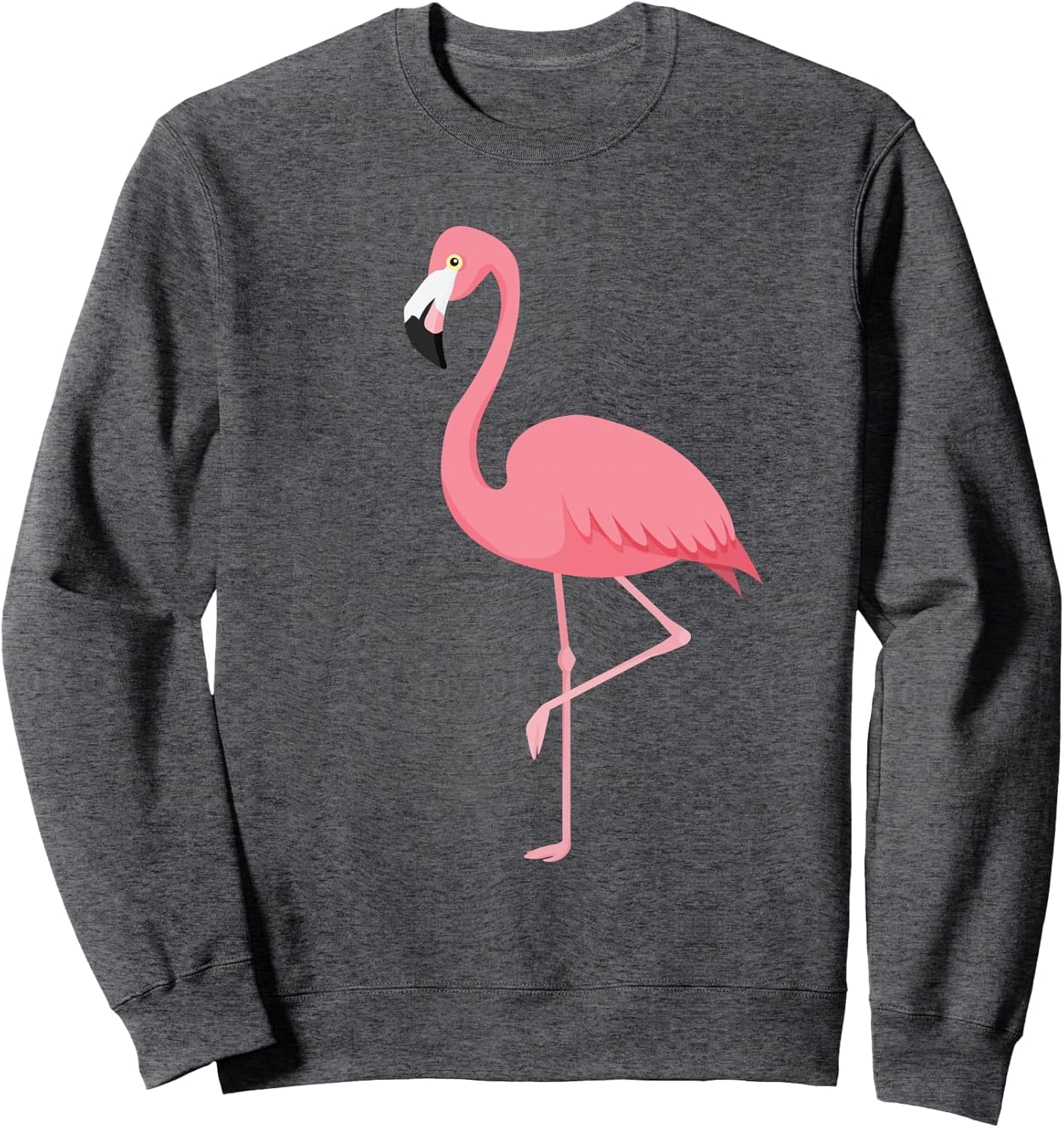 Cute Lady Women Pink Flamingo Cartoon Adorable Simple Sweatshirt