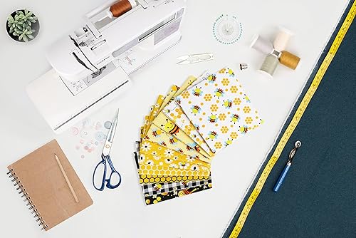 Vista 89 de Craftido -25 opciones: paquetes de tela de acolchado 100% algodón, 10 cuartos gruesos de 18 x 21 pulgadas, peso mediano de 5.2 onzas