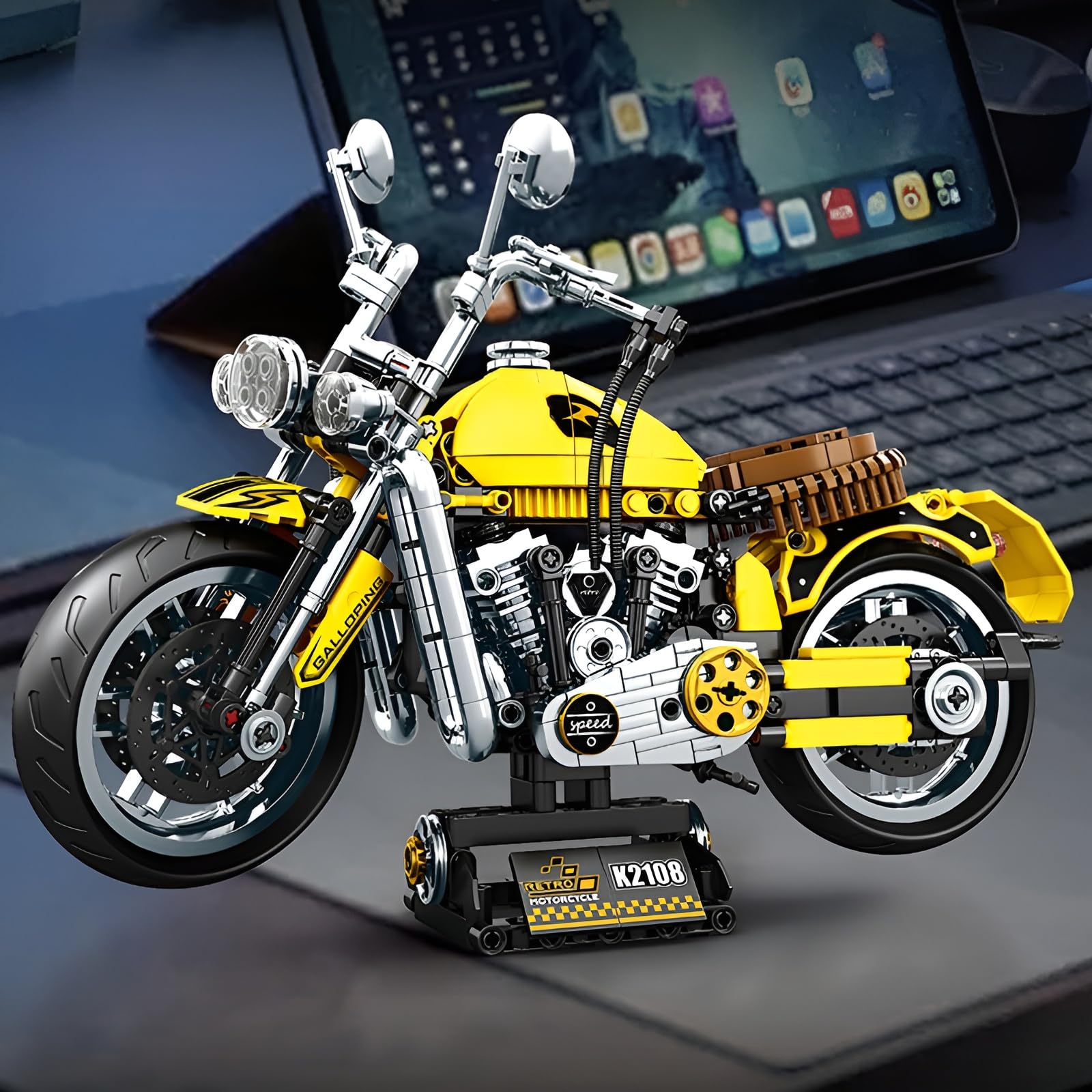 QuirkQuest Sports Motorcycle Building Blocks Kit, 822PCS Technick Vehicle Motorbike Model Toys - Image 4