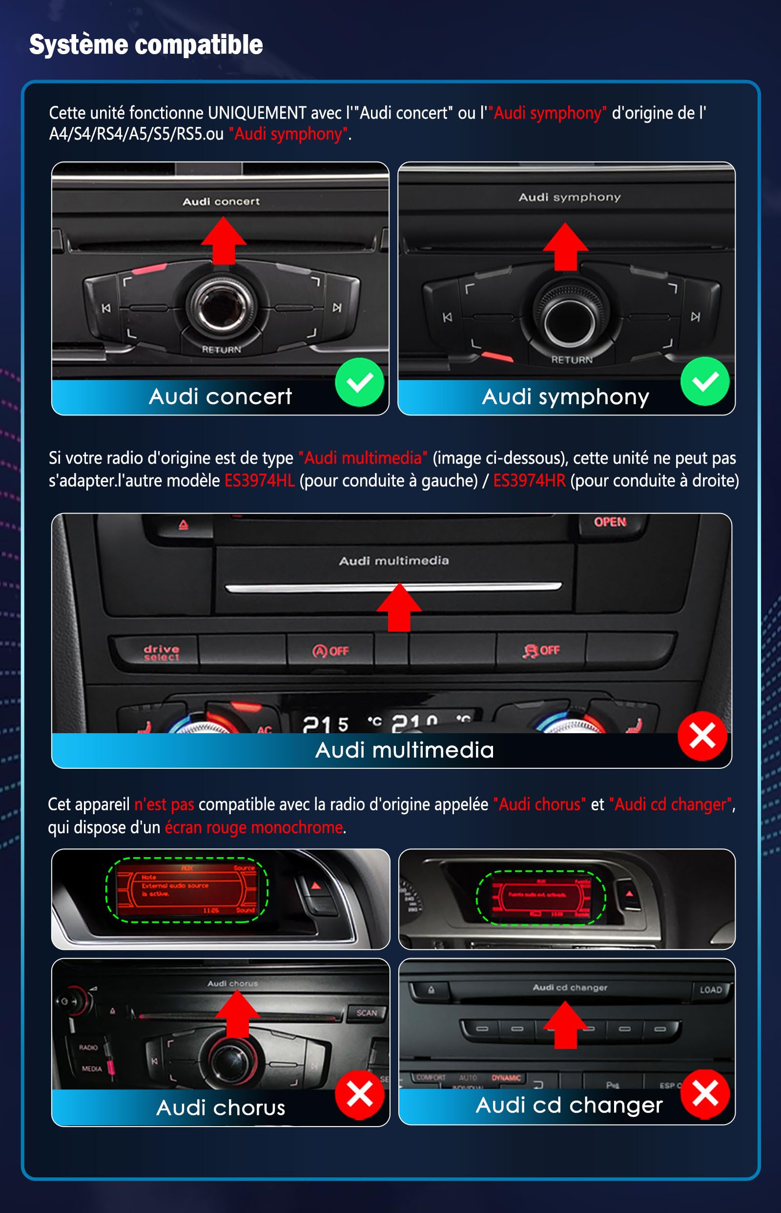 10,25" 8-rdzeniowy 4 + 64 GB CarPlay Android 14 radio samochodowe GPS nawigacja do Audi A4/A5/B8/S4/S5 obsługuje nawigację GPS, Carplay, IPS, WiFi, 4G, WiFi, DAB+, do niskiej konfiguracji