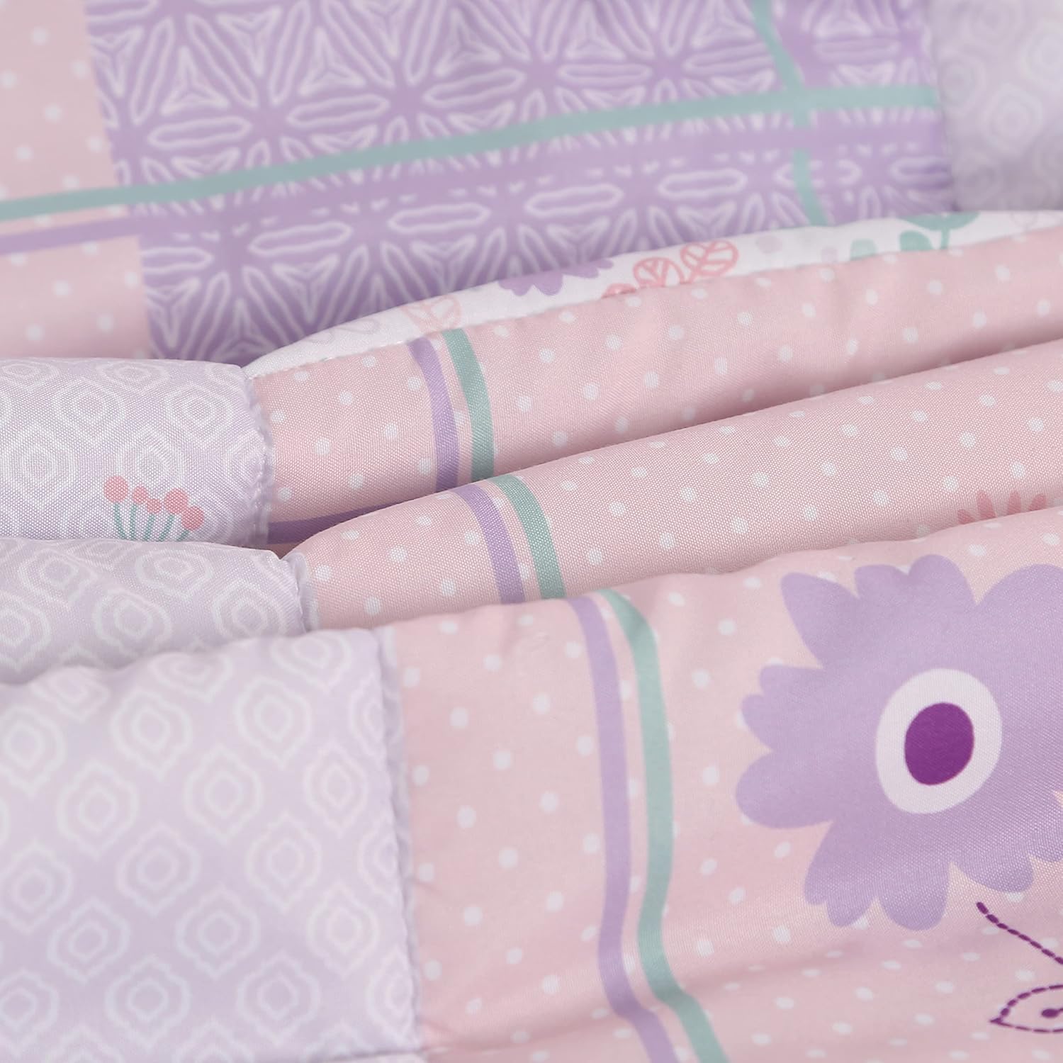 Wowelife Butterfly Nursery Bedding Set 3-Piece Purple Baby Bedding Set(Purple) : Baby