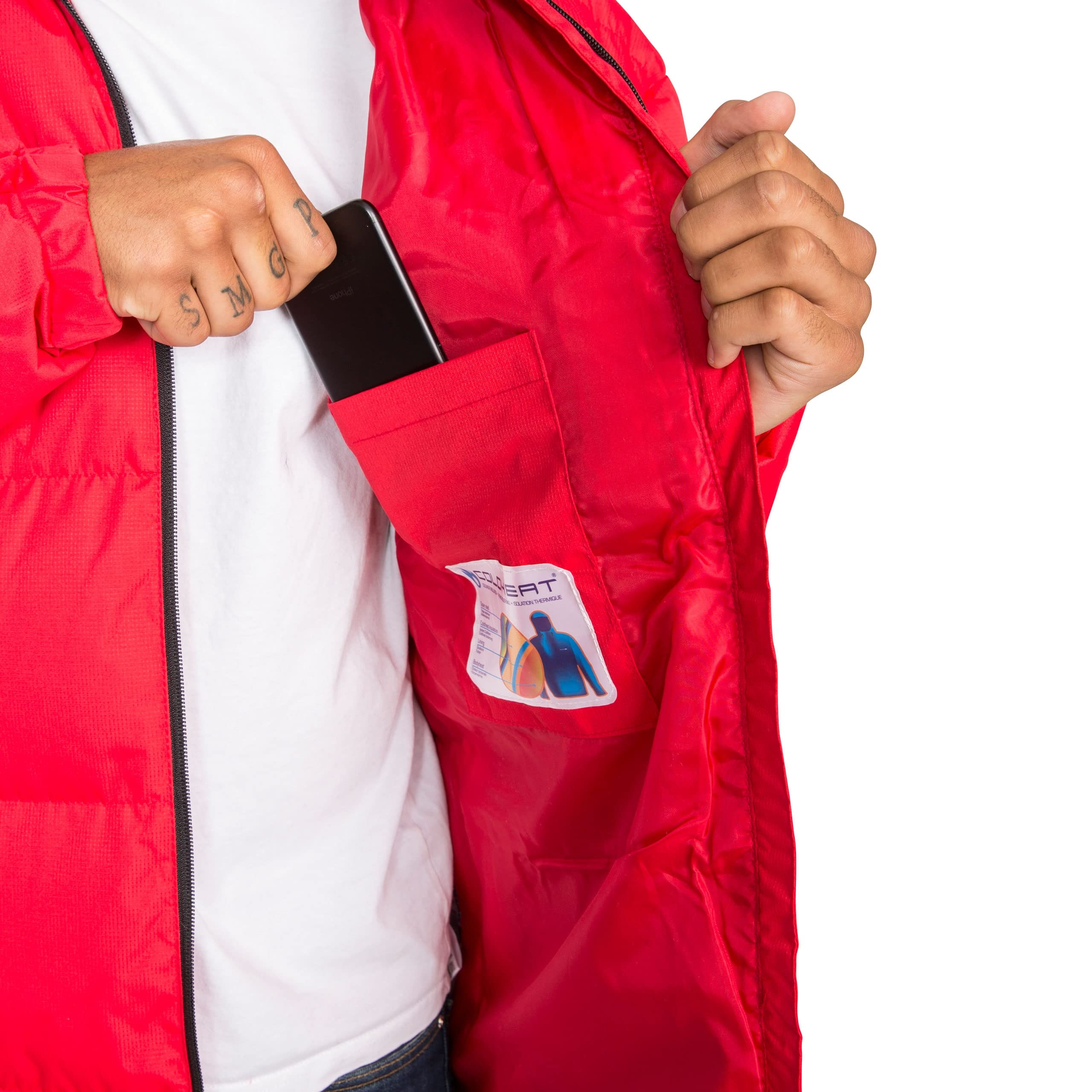 Trespass Clip Homme manteau extérieur rembourré fermeture zippée - -