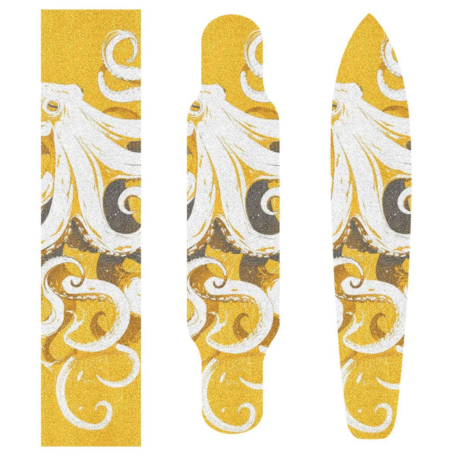 Zwierzę morze żółty Griptape deskorolka bez pęcherzyków Longboard Griptape, 101 x 25 cm