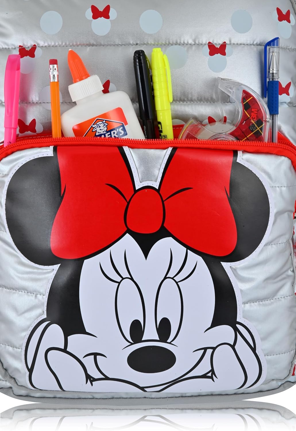 Disney Minnie Mouse Backpack for Kids | Minnie Mouse Bag with Ears and Bow | Toddler Travel Bag, Lightweight Backpack for School | Ages 3+ - Image 5