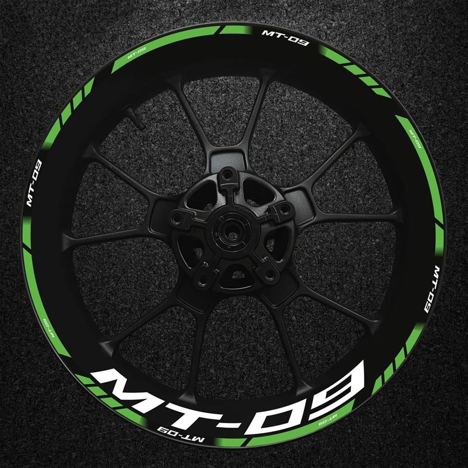 Motorcycle Wheel Sticker Rim Decal Hub Stripe Tape Waterproof Decals for Yamaha Mt-09 Mt09 Decorative(Color3)