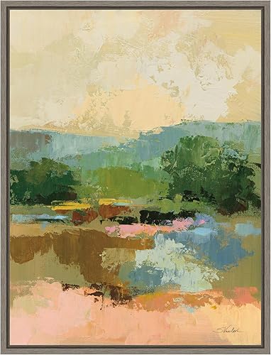 Miniatura 12 de Amanti Art Lienzo enmarcado para pared, 42 x 32 pulgadas, vista al otro lado del río I de Silvia Vassileva, lienzo enmarcado para pared, obras de