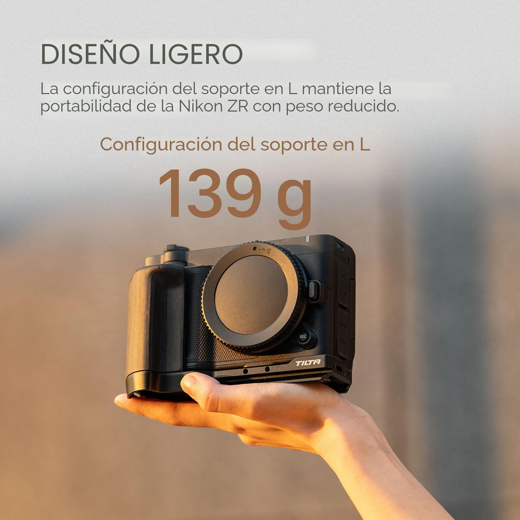 Tilta ZR Cage, Jaula Completa para cámara Compatible con Nikon ZR con roscas de 3/8"-16, 1/4"-20, Micro HDMI y Abrazadera para Cable USB-C - Negro TA-T98-FCC-B