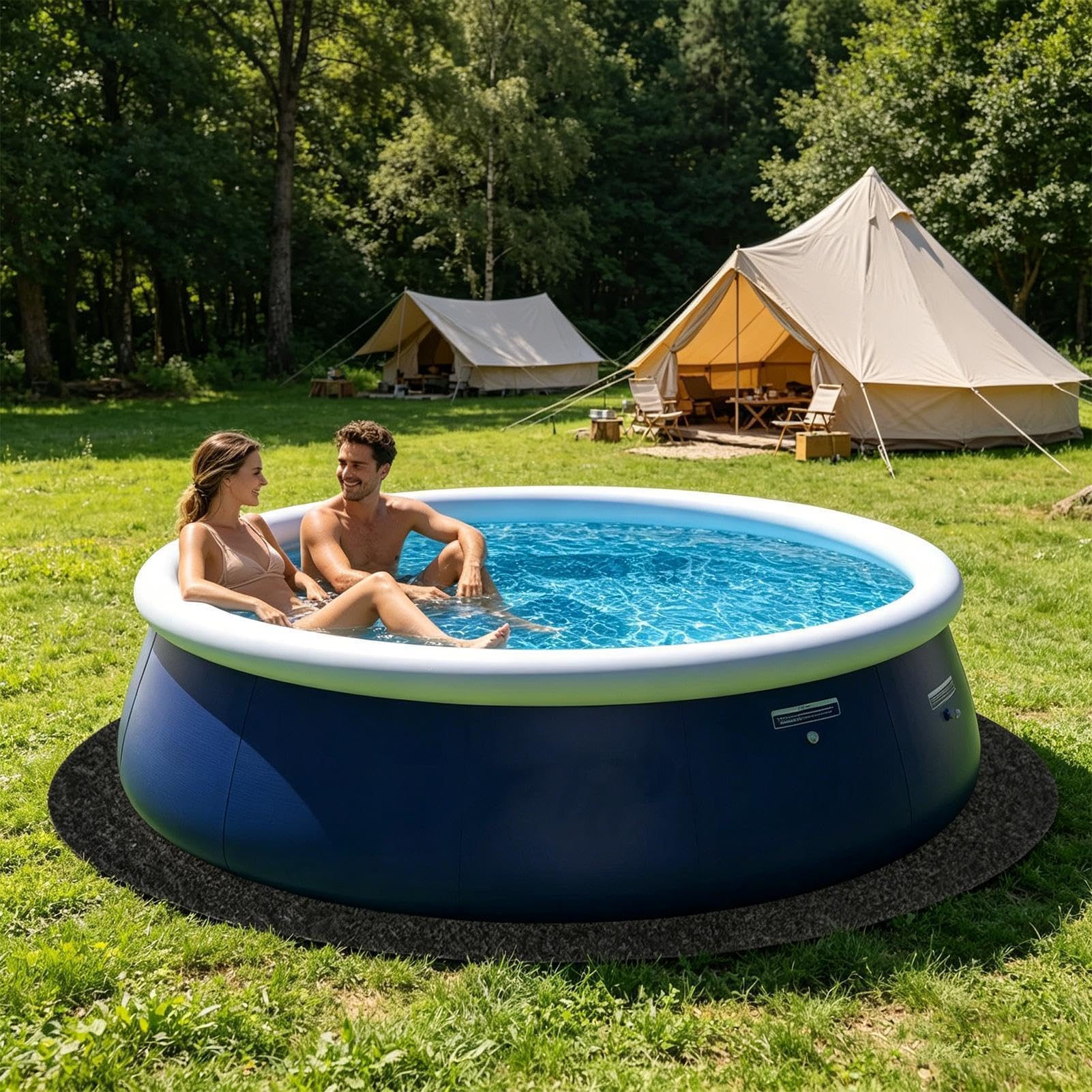 Générique Tapis Rond De pour Piscine Hors Sol, 3.m/3.7m/4 M Tapis De Sol De Piscine, TapisDe SolPiscineRonde, TapisDePiscine,Rond TapisD e PiscineAntidérapant, TapisDeSolPour PiscinePour Spa
