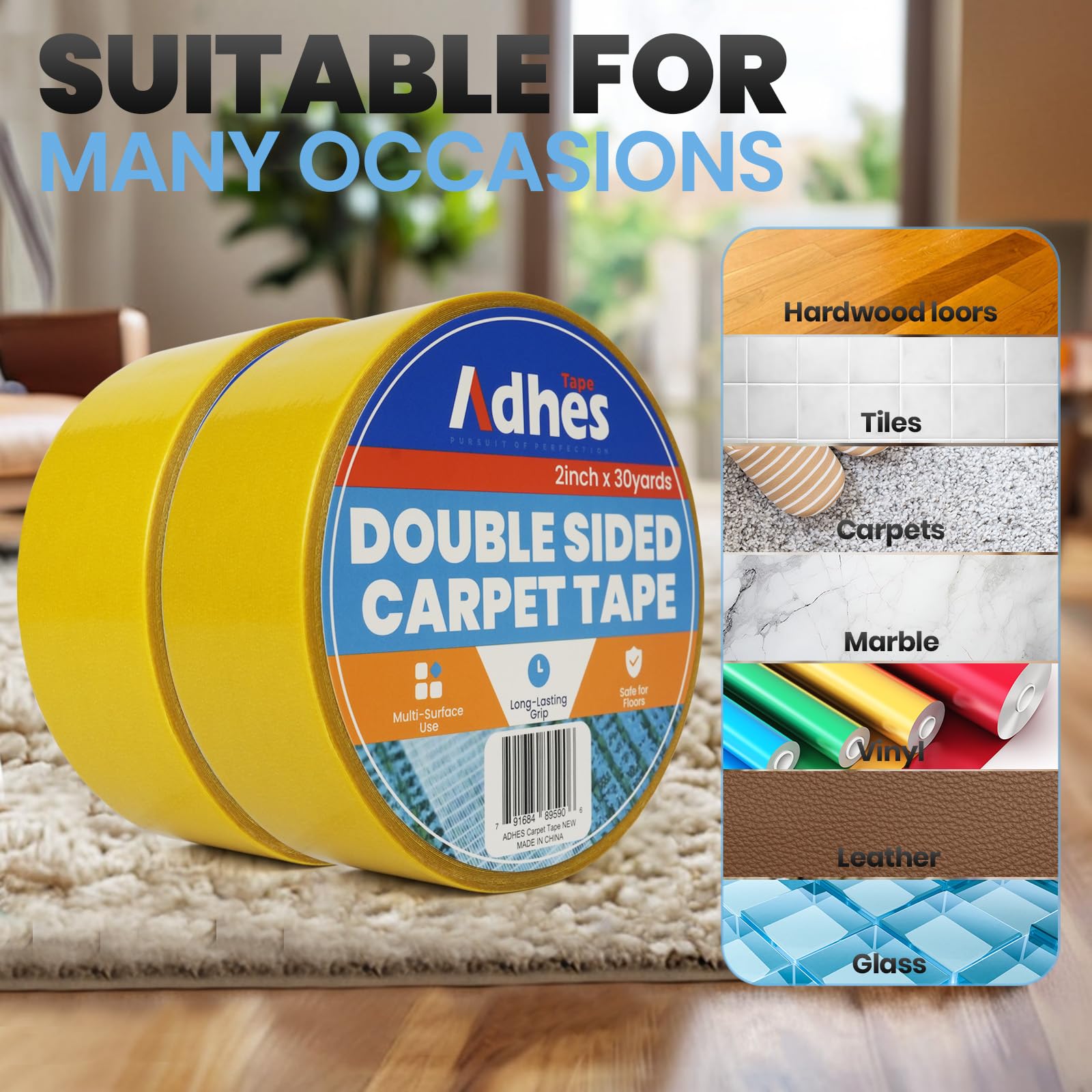ADHES Heavy Duty Double Sided Carpet Tape - Image 4