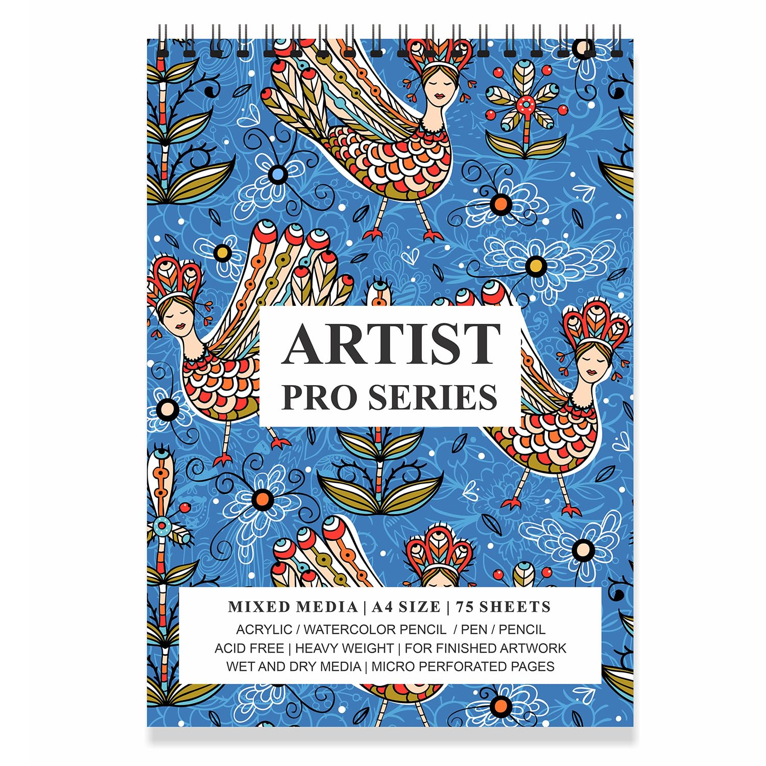 PRINTELLIGENT Multicolour Peacock Print Spiral Bound Artists Sketch Drawing Book (A4 Size, 75 Pages, 160 GSM) (B08KVVJ7KG) Amazon Price History, Amazon Price Tracker